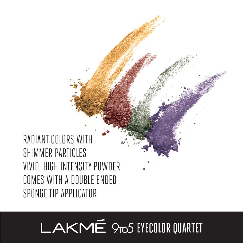 Lakmé 9to5 Eye Color Quartet Eye Shadow - Tanjore Rush