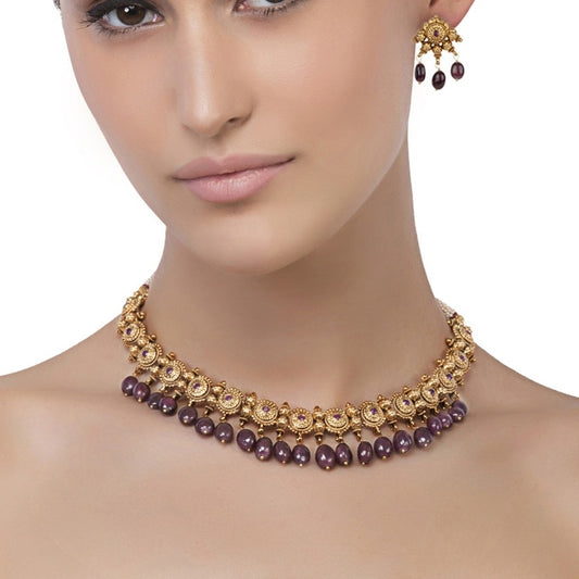 EMBOSSED ROUND RUBY SET