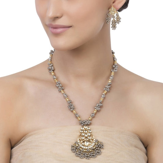 KUNDAN SILVER GHUNGROO SET