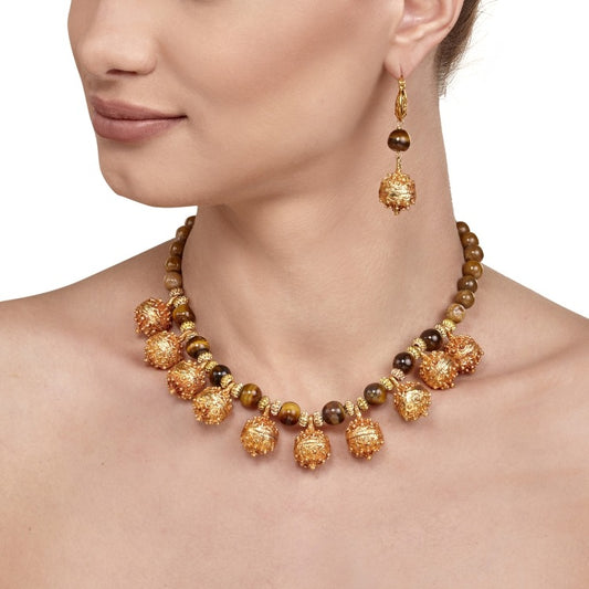 GOLDEN BALL & CAT EYE SET