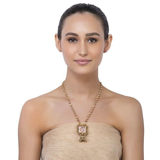 GLODEN KRISHNA PENDANT NECKLACE