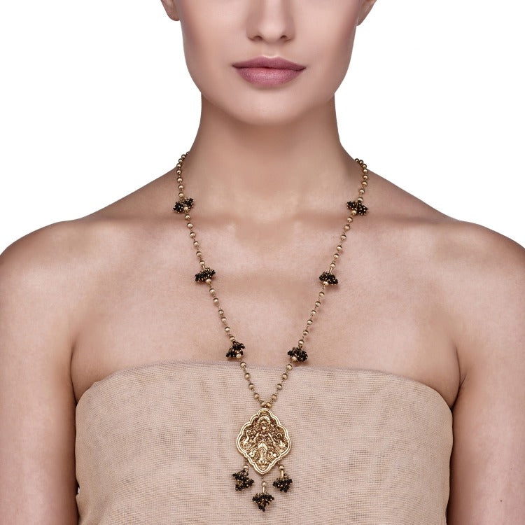 BLACK ONYX LONG PENDANT