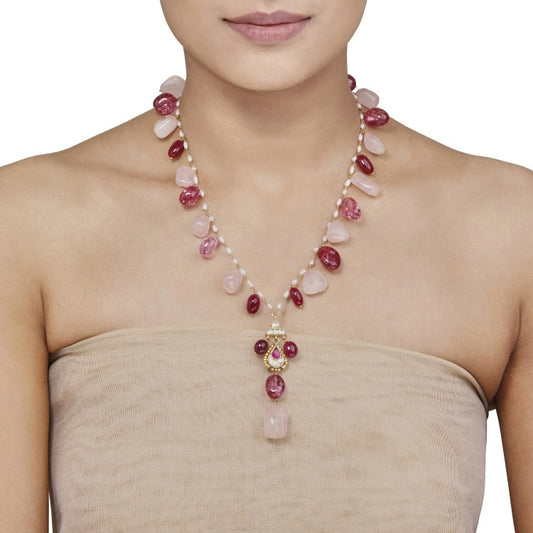Kundan Ruby Pendent