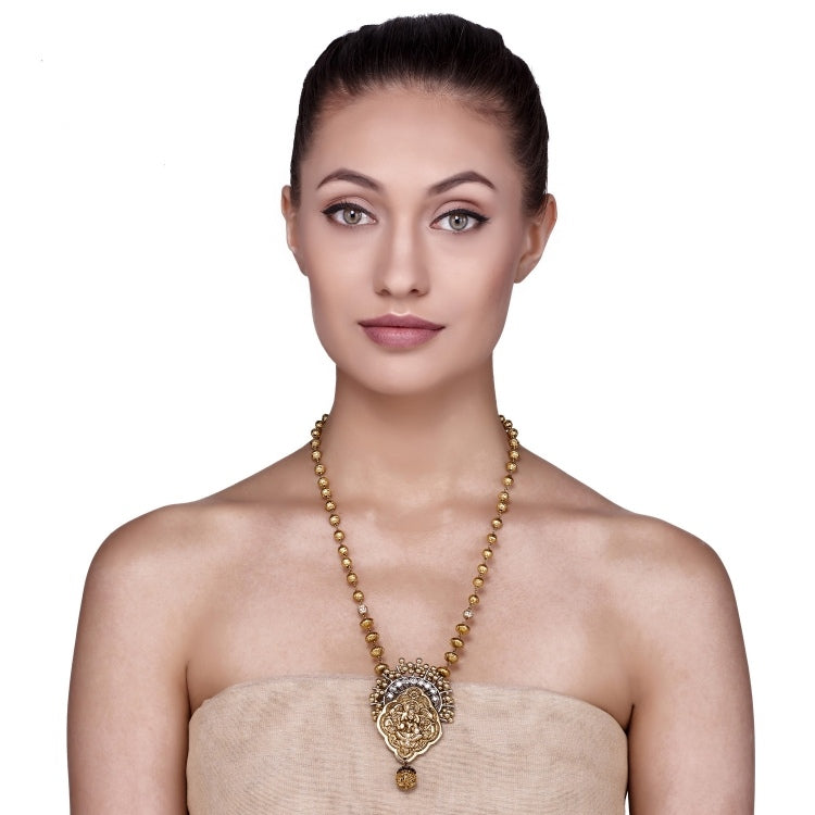 SILVER GOLDEN LAKSHMI PENDANT