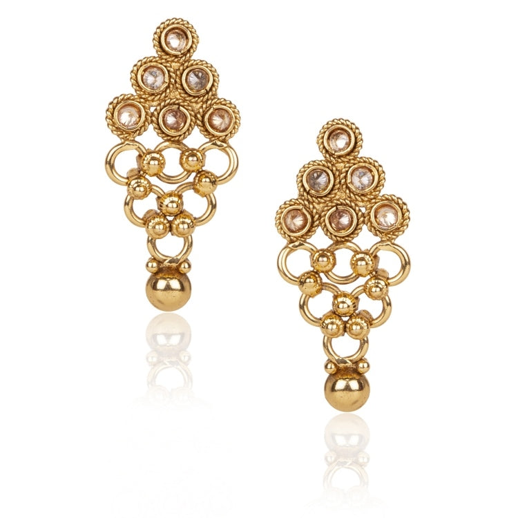 GOLD FLOWER EARRINGS