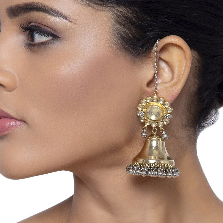 KUNDAN GOLDEN BELL JHUMKI