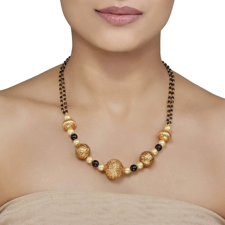 Golden & Black Onyx String