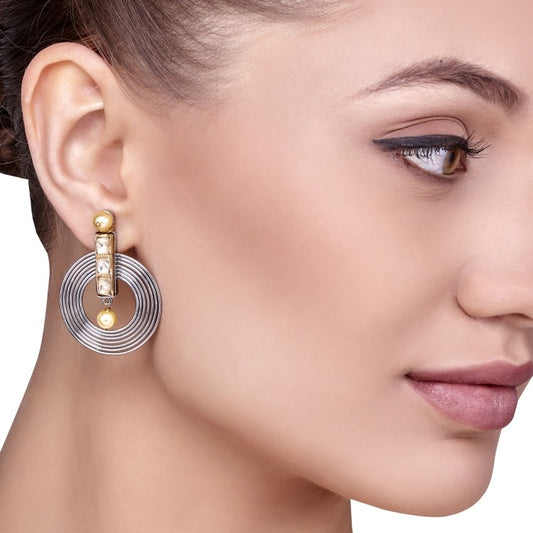 Kundan Pearl Round Earring