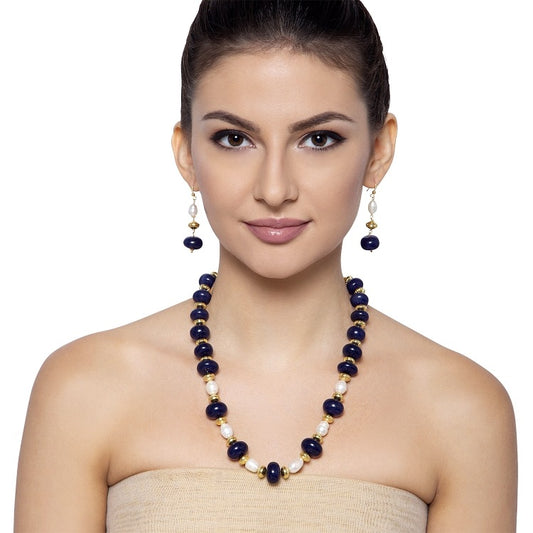 GOLDEN BLUE PEARL SET