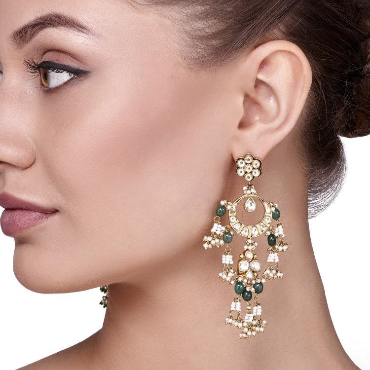CHAND KUNDAN PEARL EARRING