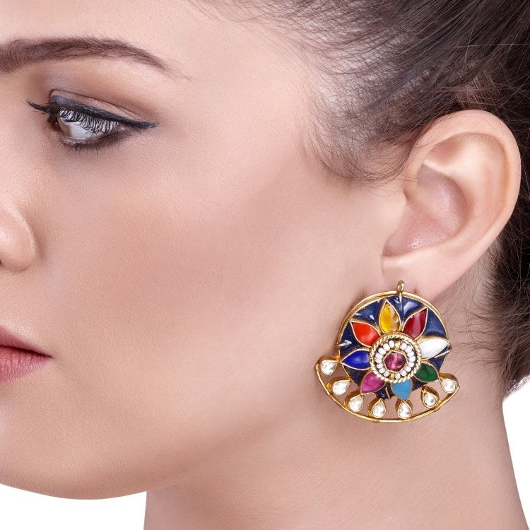 KUNDAN DOME RAINBOW STUD