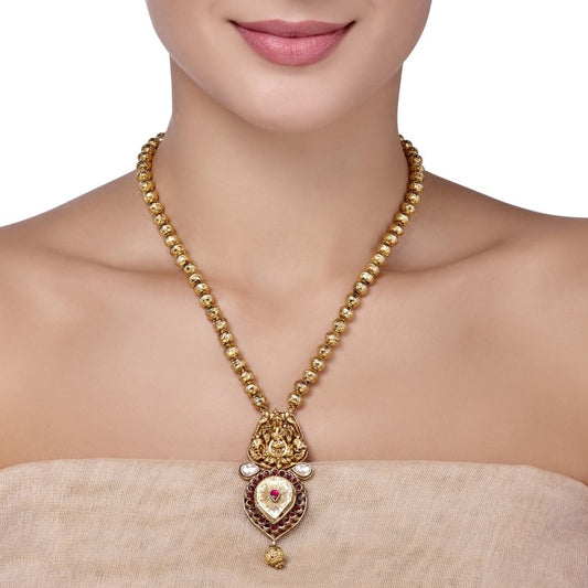 KUNDAN GOLD TEMPLE NECKLACE