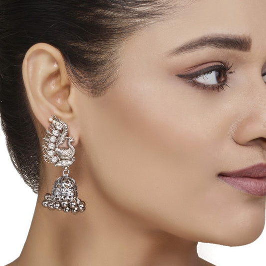 Kundan Peacock Jhumki