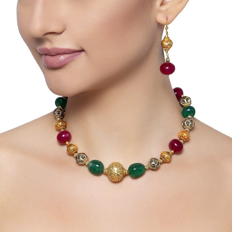RUBY GREEN ONYX SET