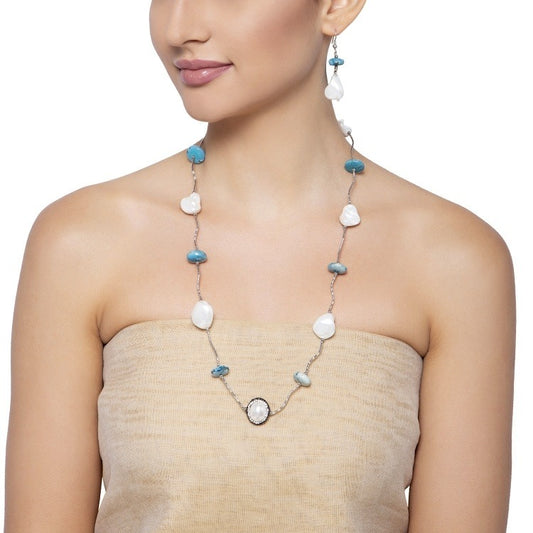 TURQUOISE BAROQUE PEARL SET