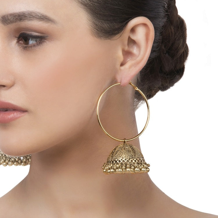 GOLD HOOP JHUMKI