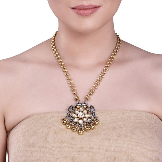 TRIBAL KUNDAN PALMETTE PENDANT