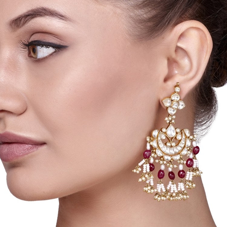 CHAND KUNDAN RUBY EARRING