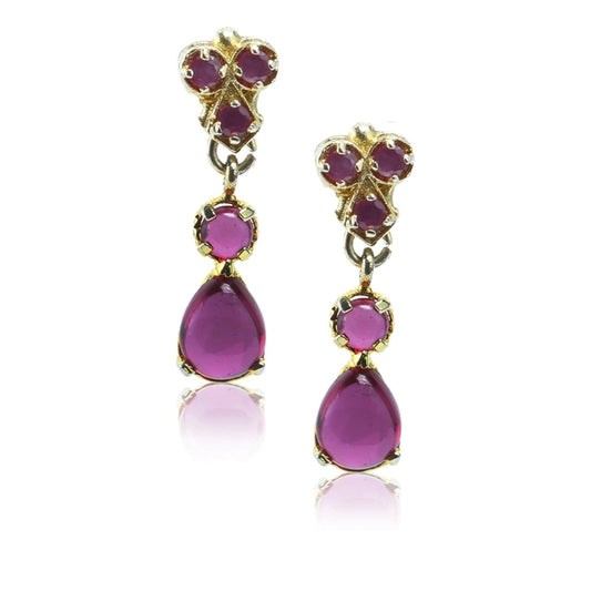 RUBY TOURMALINE DROP EARRINGS
