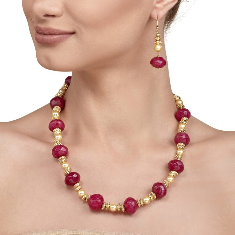 GOLDEN PEARL RUBY SET