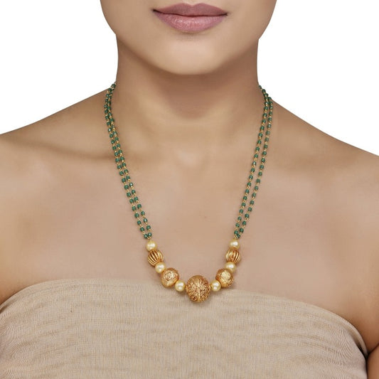 Golden Balls Green Oynx String