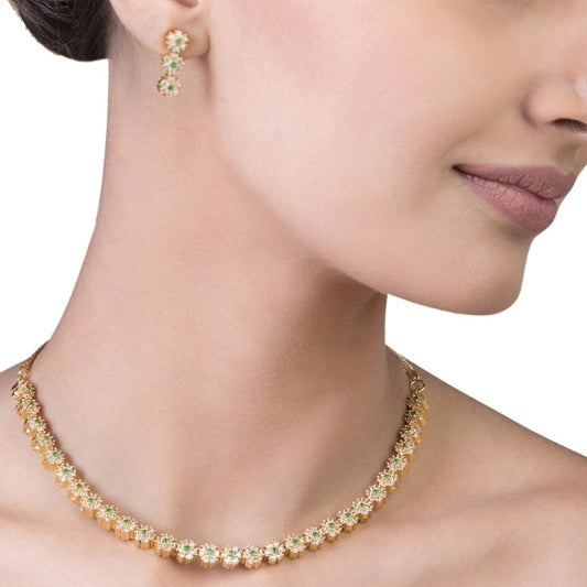 VICTORIAN GREEN ONYX GOLD SET