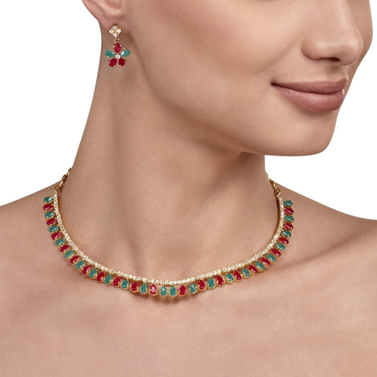 RUBY & GREEN ZIRCON SET