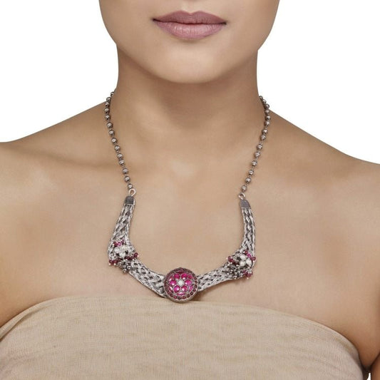 Kundan Silver Necklace