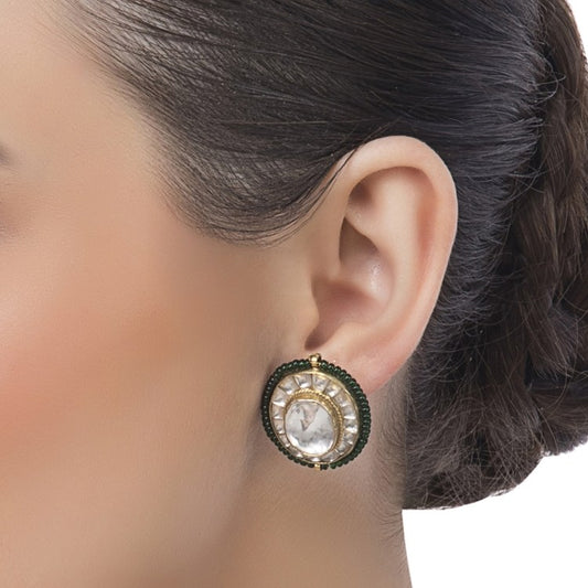 KUNDAN OVAL STUD