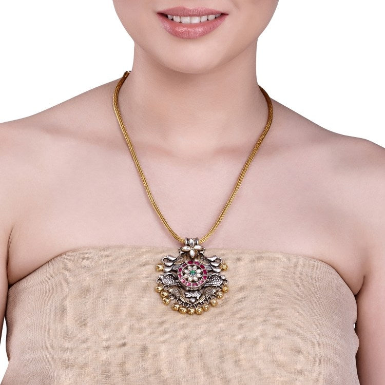 TRIBAL KUNDAN BIRD PENDANT