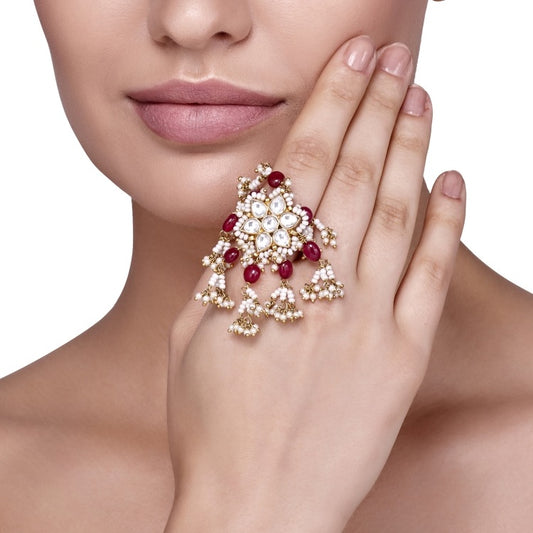 STAR KUNDAN RUBY RING
