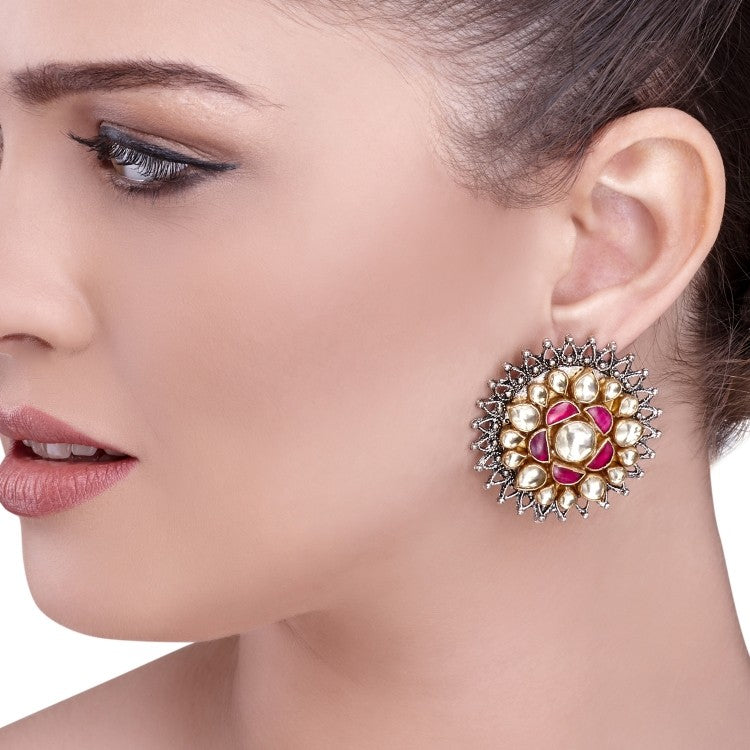 KUNDAN FILIGREE LARGE STUD