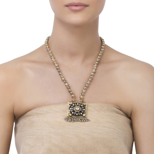 KUNDAN BOX PENDANT NECKLACE