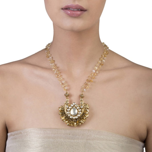 KUNDAN CITRINE TRIBAL NECKLACE