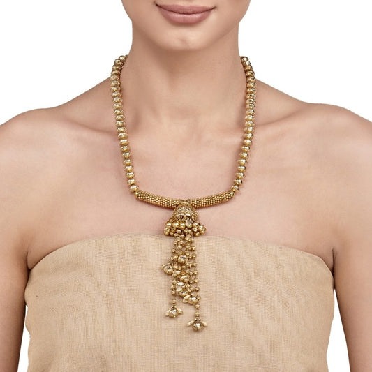 GOLDEN JHUMKI DROP NECKLACE