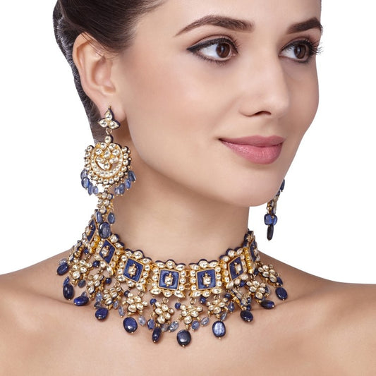 KUNDAN IOLITE ROUND SET