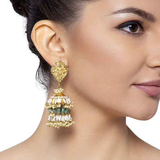 LAKSHMI GREEN JHUMKIS