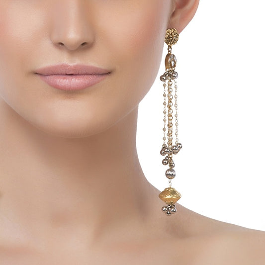 KUNDAN TASSEL EARRING