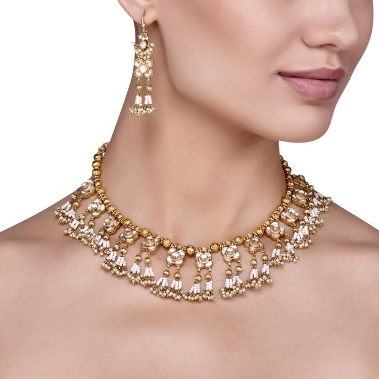 KUNDAN PEARL GOLD SET