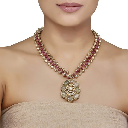 Kundan Peridot Pendant