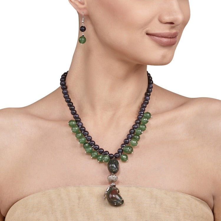 BLUE & GREEN ONYX SET