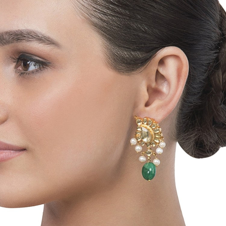 KUNDAN PAISLEY EARRING