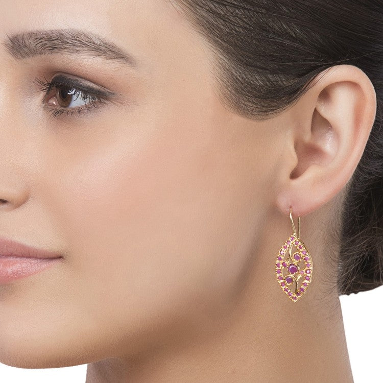 MARQUISE RUBY JADAU EARRING