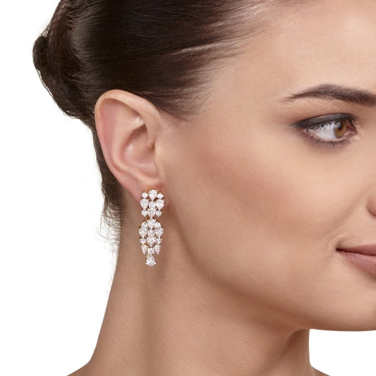 ZIRCON LONG EARRING