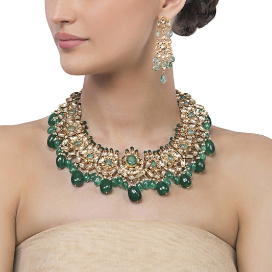 KUNDAN GREEN STATEMENT SET