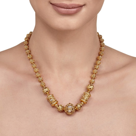 CITRINE GOLDEN BALL NECKLACE