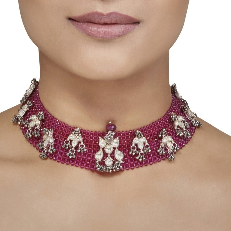 Kundan Ruby Choker