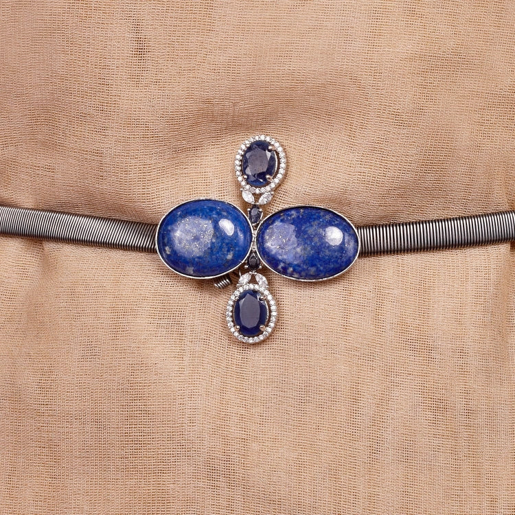 ZIRCON BLUE LAPIZ BELT