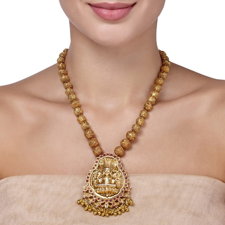 TEMPLE GOLD BEAD PENDANT