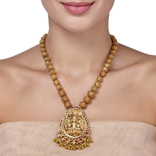 TEMPLE GOLD BEAD PENDANT